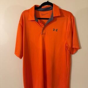 Under Armour orange polo large